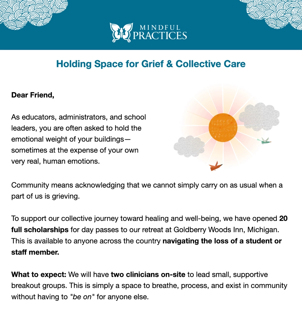 Mindful Practices Newsletter Example 02